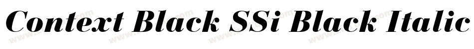 Context Black SSi Black Italic字体转换